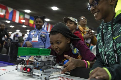FIRST LEGO League students compete at <em>FIRST</em> Championship in Detroit.