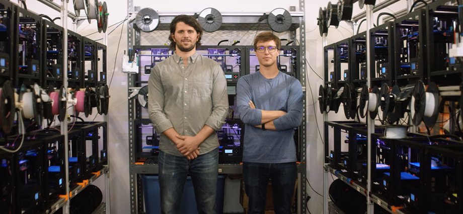 FIRST Alumni Jonathan Schwartz and Max Friefeld at their company, Voodoo Manufacturing, in Brooklyn, N.Y.