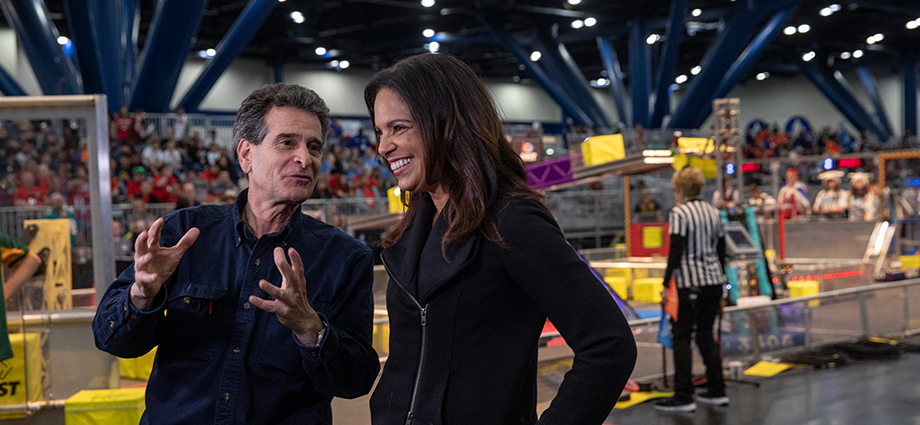 Soledad O'Brien and Dean Kamen at the 2018 FIRST Championship