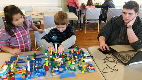 <em>FIRST</em> LEGO League Jr. students build and program their model in McLoud, Oklahoma.