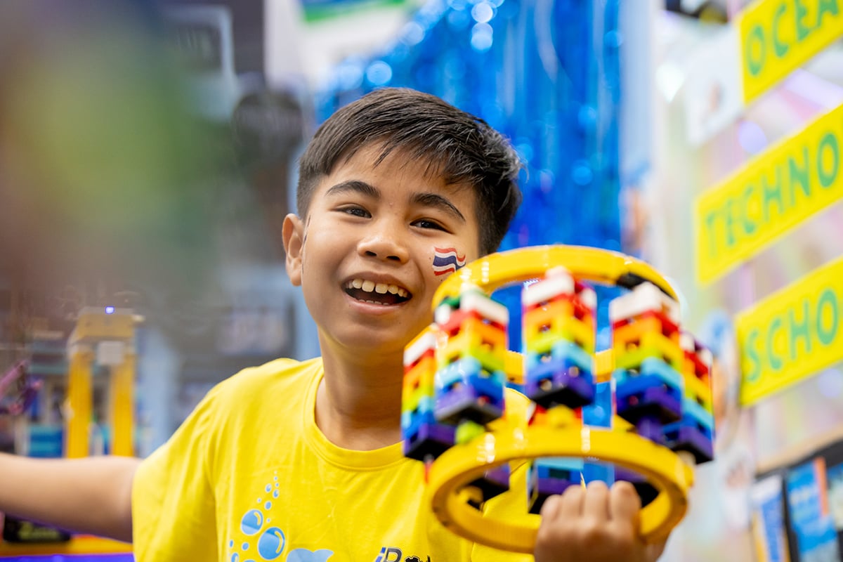 FIRST LEGO League student participating at FIRST Championship