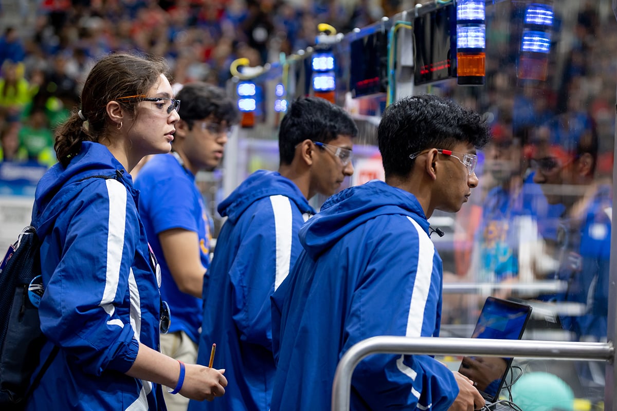 FIRST Robotics Competition students competing at FIRST Championship