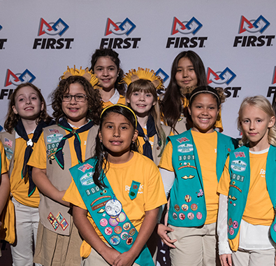 Members of the Girl Scouts of Greater New York at the FIRST Inspire Gala