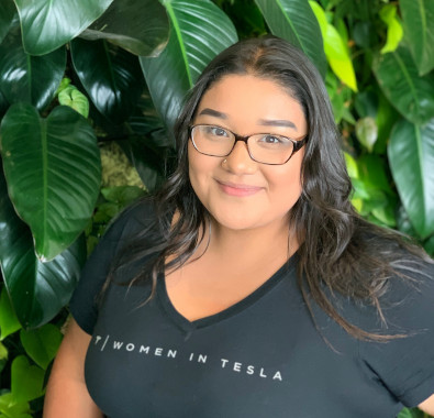 FIRST Alum and Mentor Melanie Sanchez; Tesla Workforce Development & Education Programs Intern