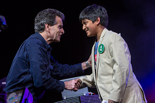 Dean Kamen with FIRST student