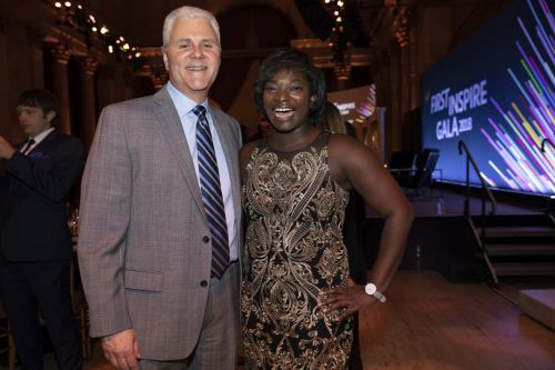 Melissa Smith with FIRST President Don Bossi at FIRST Inspire Gala