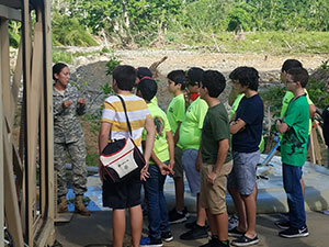 Team visits one of the devastated areas