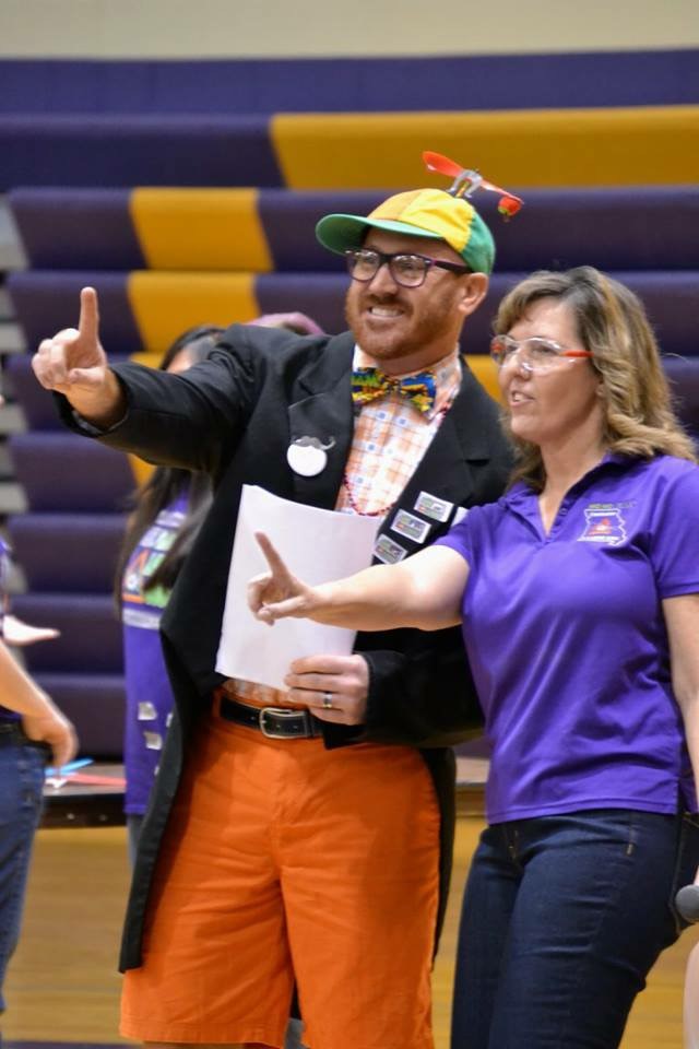 Sherry Comer at the Missouri Central FIRST LEGO League Championship.