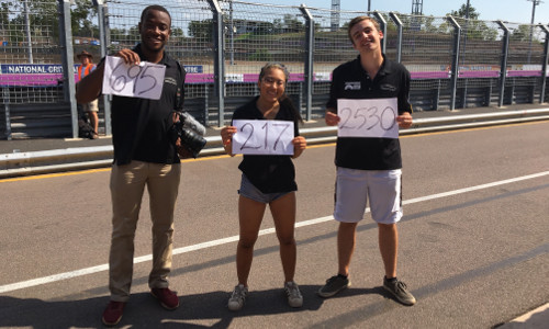 FIRST alumni on the Stanford Solar Car Project team: Cameron Haynesworth, Tina Li, and Peter Hansel