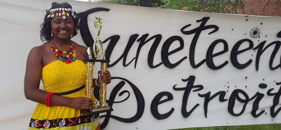 FIRST Robotics student Nialah Crosby crowned the very first Miss Juneteenth in Michigan