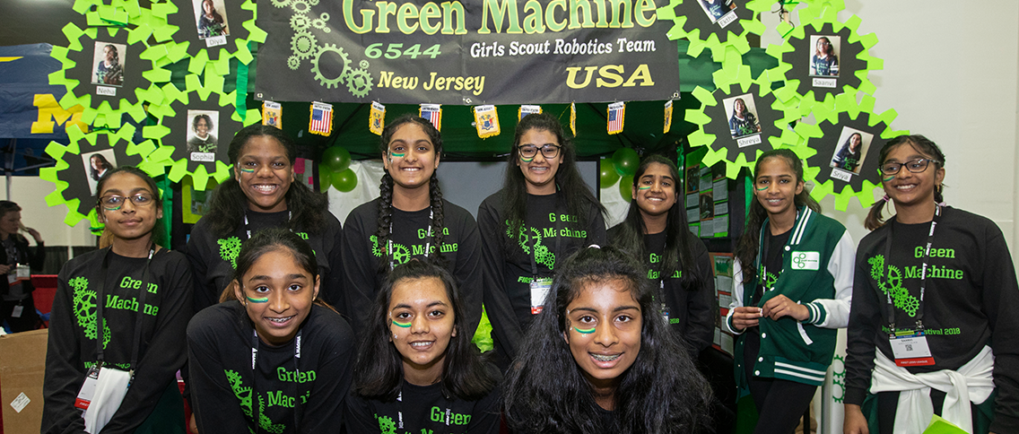 FIRST LEGO League Girl Scout team at Championship