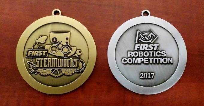 2017 FIRST Robotics Competition Medals Steamworks