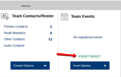 Event Ready Designation Team Registration System FIRST Robotics Competition