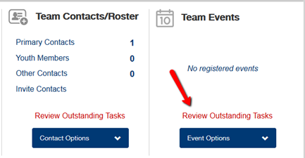 Not Event Ready Designation Team Registration System FIRST Robotics Comepetition