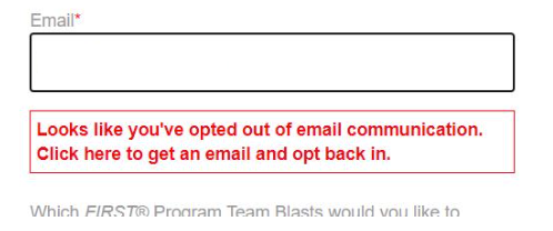 Screenshot of an email text box