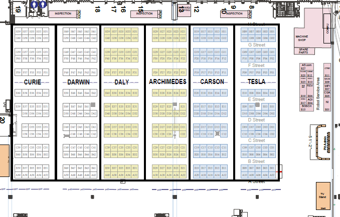 2018 FIRST Championship Detroit Pits Layout FIRST Robotics Competition