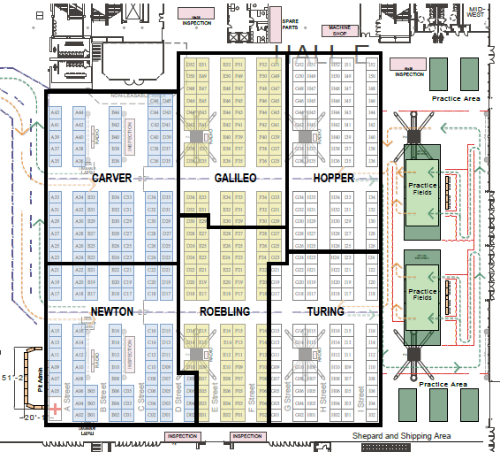 2018 FIRST Championship Houston Pit Layout FIRST Robotics competition