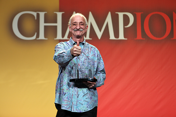 Woodie Flowers giving thumbs up